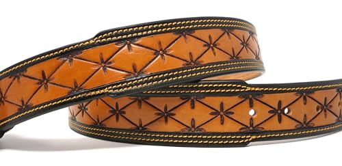 Durango Mens Austin Tooled Tapered Leather Belt2