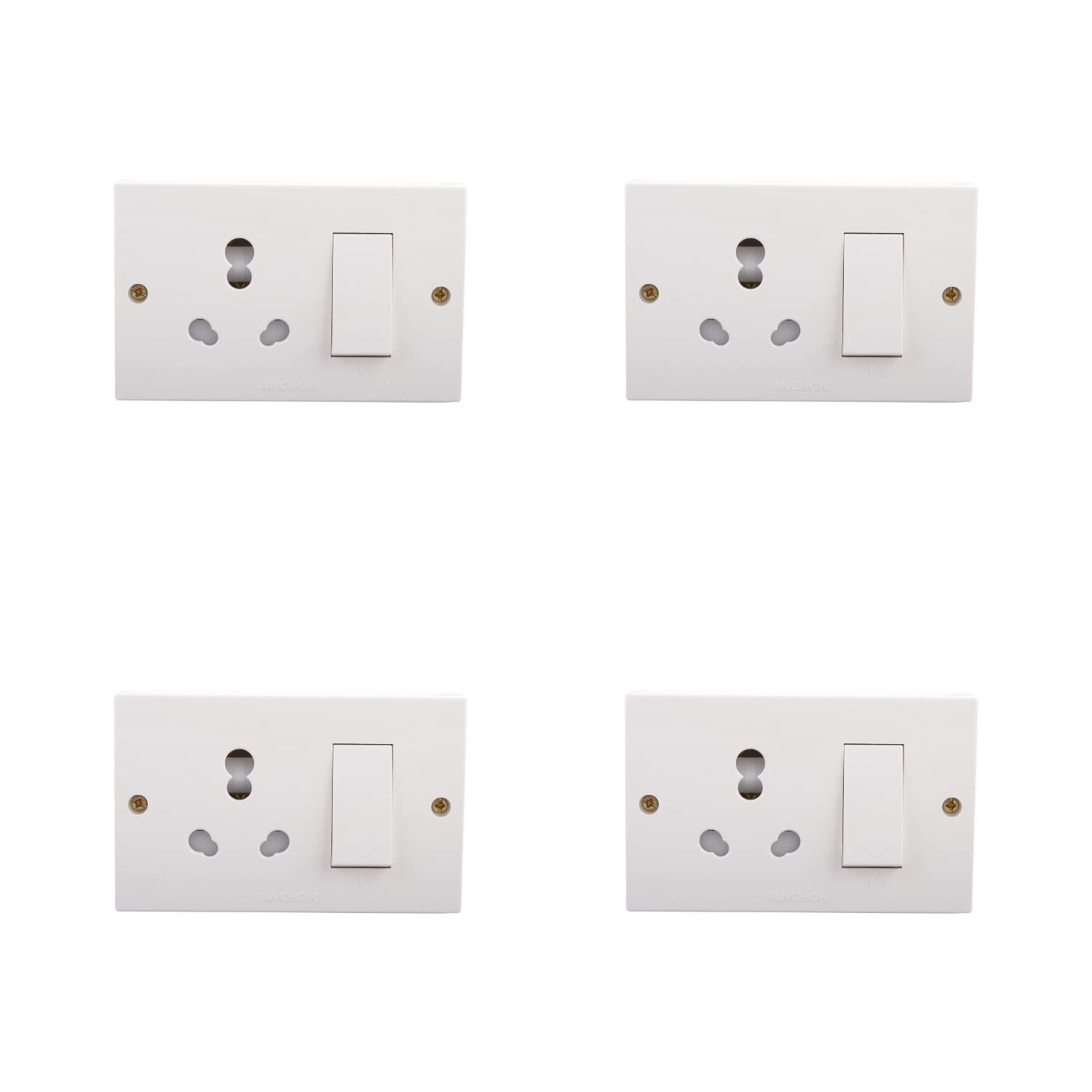Anchor by Panasonic Polycarbonate 20 Amp Penta Combined 2-Hole Box with Switch White) (14616/14310)(Pack of 4) (B0BS1BPDN2) Amazon Price History, Amazon Price Tracker