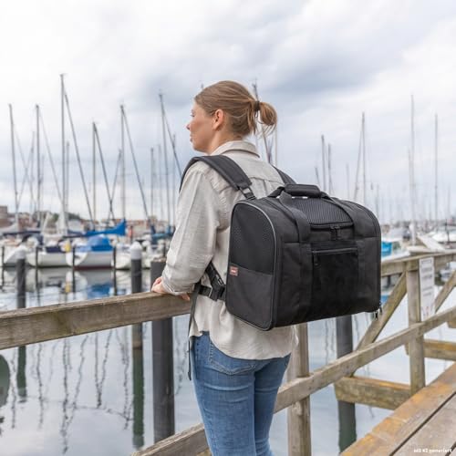 TRIXIE Rucksack Connor - schwarz/grau 42 × 29 × 21 cm