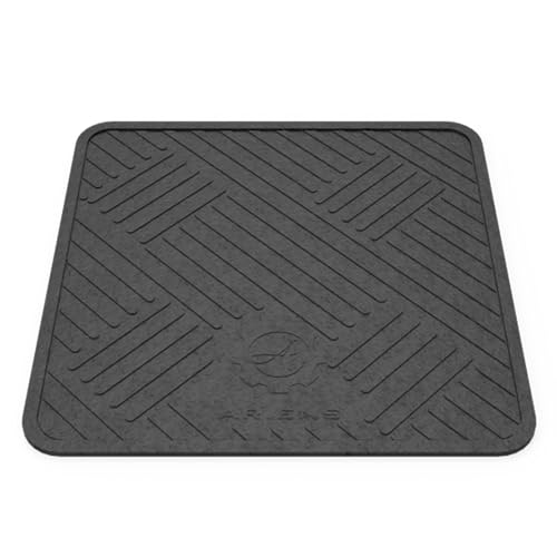 Ariens Heavy-Duty Rubber Protective Floor Mat Non-Slip Snowblower Garage Mat for Oil and Drip Containment Black 36 x 36 Inch