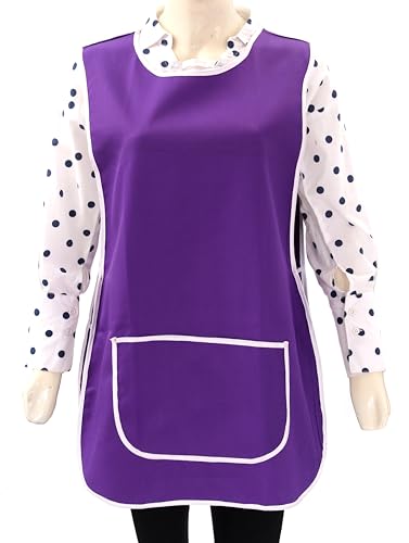 LINEN CLOSET Womens Tabards with Pockets for Men Ladies Cleaning Catering Chef Kitchen Aprons Unisex Hygea Tabard Apron Work Tabards - Image 3