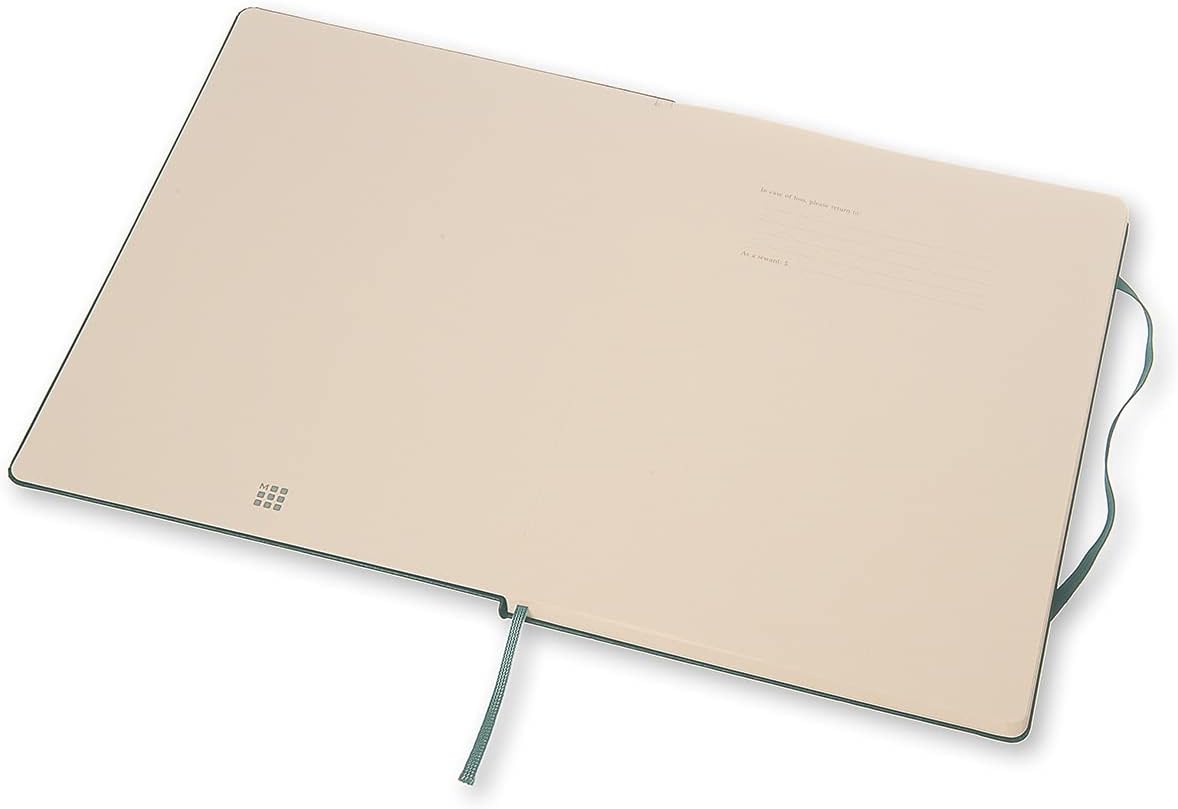 Moleskine Classic Notebook, Hard Cover, Ruled/Lined, XL (7.5" x 9.5"), Forest Green, 192 Pages