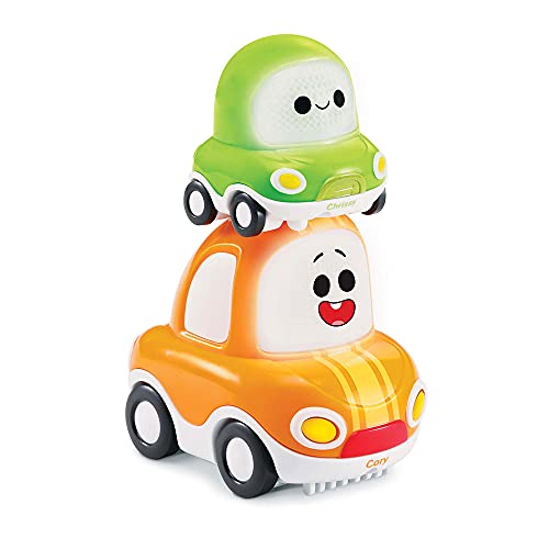 VTech - Tut Tut Cory Bolides - Duo Cory + Chrissy, juguete de coche interactivo - 1/5 años - Versión Francesa