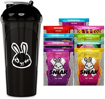 SNEAK | Starter Pack | In-Game Focus Boost Energy Drink, Zero Sugar, Low-Calorie, Vegan | 9 Servings and Monochrome Shaker