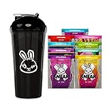 SNEAK | Starterpaket | In-Game Focus Boost Energiegetränk, zuckerfrei, kalorienarm, vegan | 9 Portionen und einfarbiger Shaker