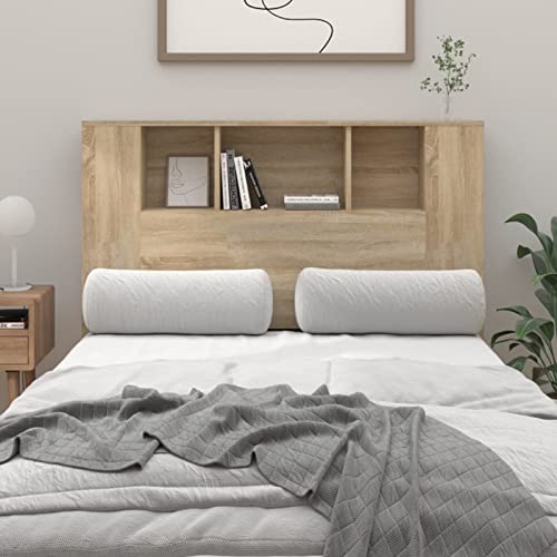 Tête De Lit Avec Rangement 120 Cm - Blanc, 4 Casiers Haut, Bois Ingénierie, Fixation Murale Incluse