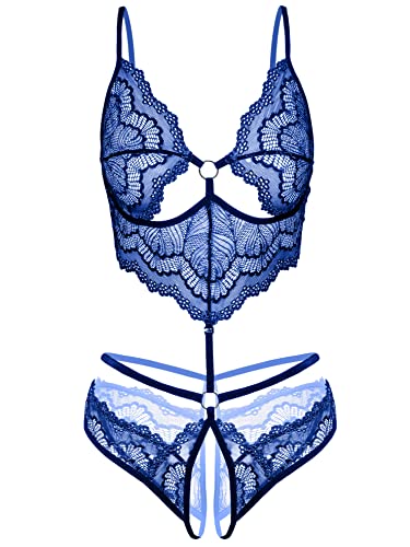 Women Lingerie Lace Bodysuit One Piece Babydoll Teddy Lingerie for Women S-4XL product thumbnail 7