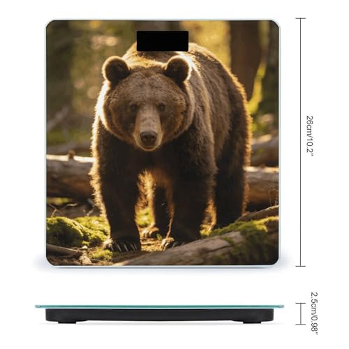Báscula Digital de Baño con Pantalla LED Clara y Plataforma de Vidrio Templado miniatura 2