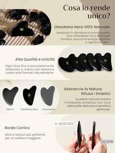 Image of Rena Chris Gua Sha Facial Tools, Black Obsidian Guasha Tool for Acupuncture, Manual Massage Tool for Jawline Sculpting and Puffiness Reducing, Gua Sha Facial Tool with Silicone Case (Onyx Black)
