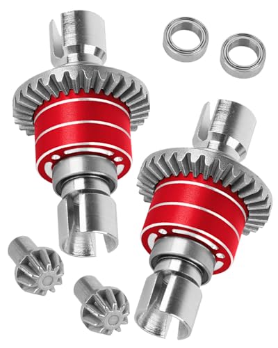 RCYouHott RC Front & Rear Differential Input Gear Kit Upgrades Part for 1/16 H16BM H16PL H16GT H16DR 16207 16208 16209 16210,Hyper go 1/14 14209 14210 14301 14303 Diff,Red