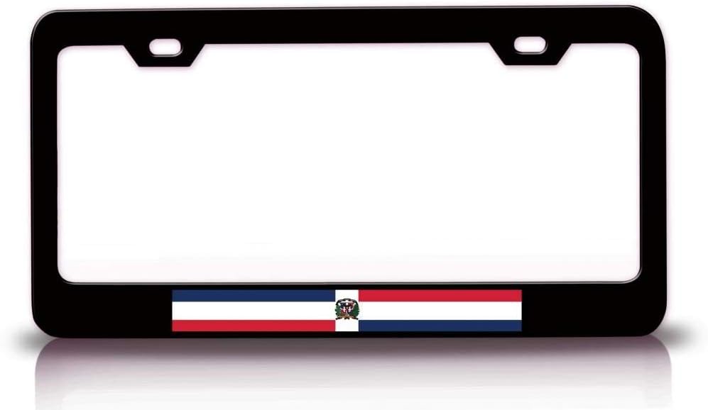 Dominican Republic Country Flags Metal Car SUV Truck License Plate Frame Bl g59
