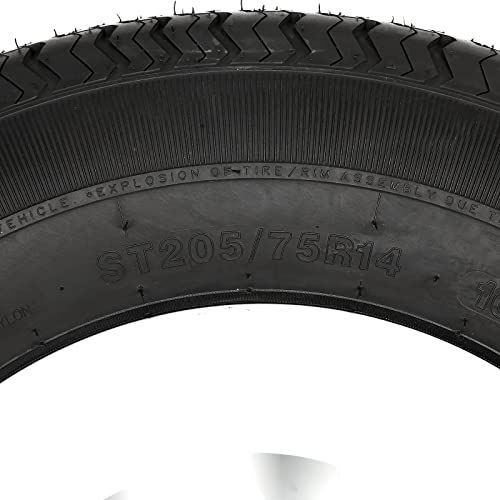 image for Set of 2 Hykolity Premium Trailer Tires ST 205/75R14 8 Ply Load Range 