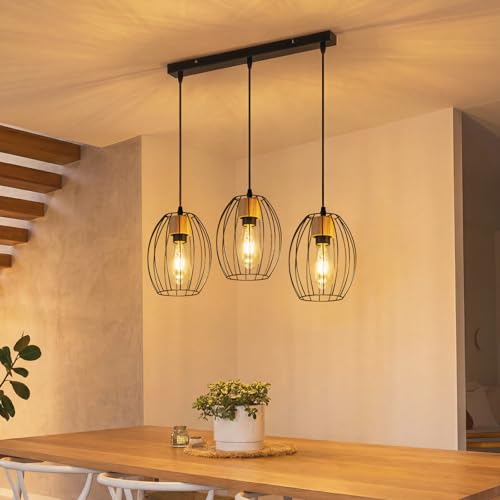 Lámpara de techo colgante para iluminar habitaciones oscuras con 3 luces E27
