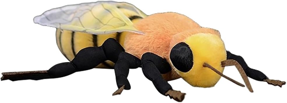 Bee Bee Stuffed Animal Insect Plush, Looks Like Real, Gentle Touch, Cute and Soft, Handmade Plush, Realistic Christmas, Anniversary, Birthday Gift, 10.2 inches 26 cm