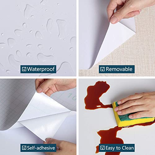 Image of WALLMATE Contact Paper Decorative for Cabinets Countertops Kitchen Shelves Self Adhesive Film Peel and Stick Waterproof Removable Wallpaper (15 x 250 Inches, Matte White Wallpaper)