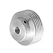 logyues Aluminum Multi-Ribbed Belt Pulley V-Belt Pulley OD 40mm Silver (Inner Hole 8mm)