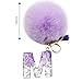 Unpafcxddyig Pom Pom Keychain Faux Rabbit Fur Fluffy Ball Keyring with Initial Letter Key Chain Purple,M