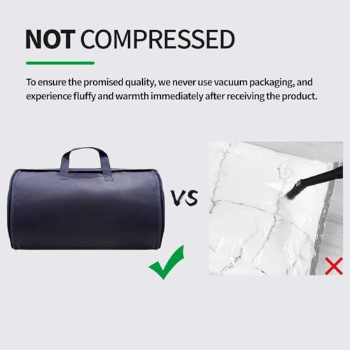 2025 Premium Non-Vacuum Reversible Lightweight Cooling All Season Comforter Quilt - Soft Breathable Fluffy (Sky Blue, King) - image 2