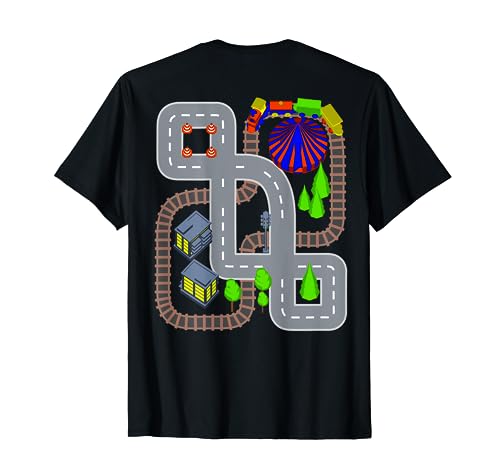 Eisenbahn & Auto Spielteppich Massage Rücken T-Shirt