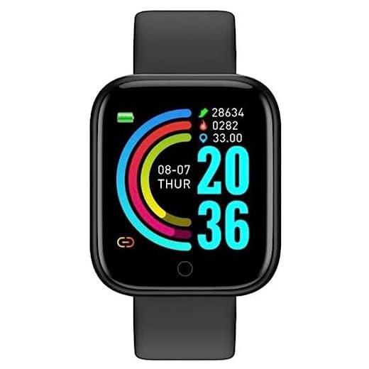 Relogio Inteligente Smartwatch D20 Y68 Bluetooth Compatível Com IOS e Android - TYDA (PRETO)