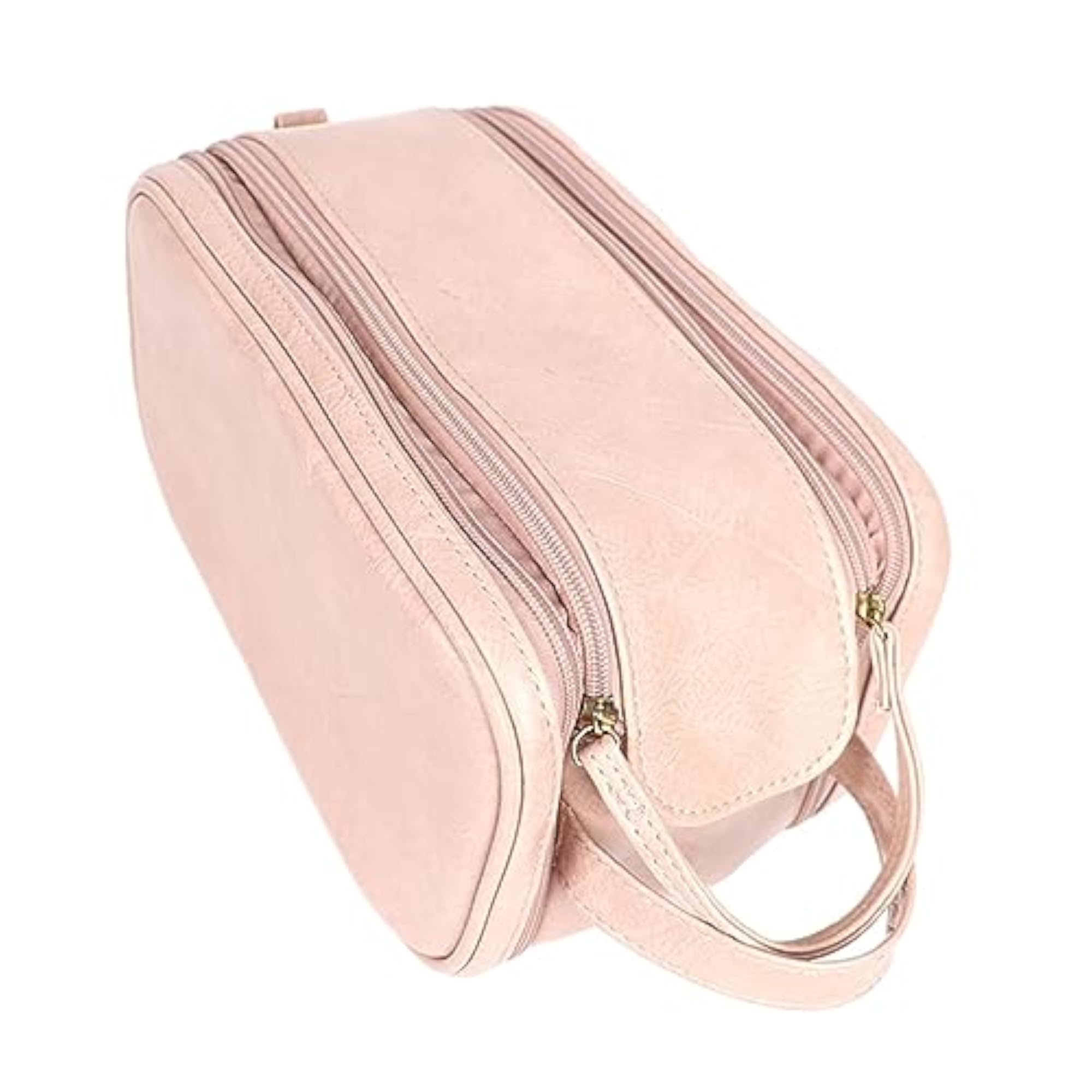 Portable Makeup Bag, Toiletry Bag for Blush and Brushes, Pink