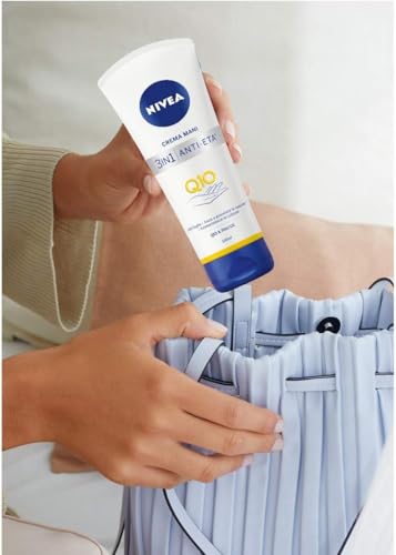 NIVEA Crema Mani Anti-Età Q10, Anti-Rughe e Anti-Macchie in Confezione da 6 x 100 ml, Crema Idratante per le Mani Arricchita con Q10 Complex, Crema Anti Age con Filtri UV