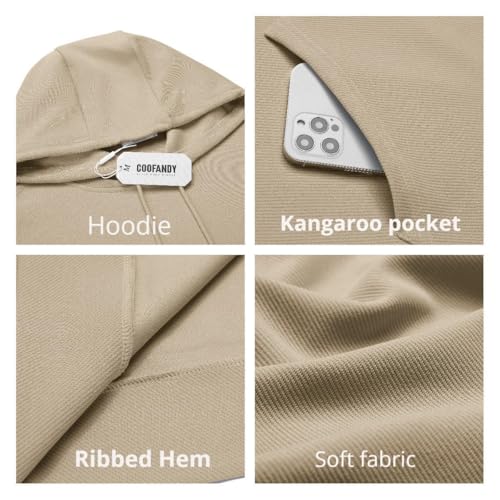 Image of COOFANDY Mens Hoodie Long Sleeve Casual Pullover Hooded Sweatshirt Fashion Drawstring Hoodies with Pocket