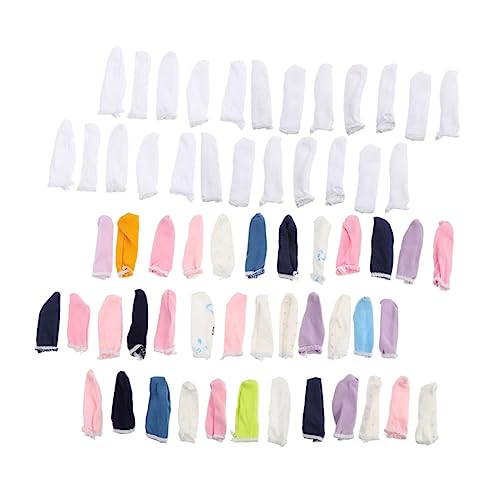 COLLBATH 100Pcs Finger Sleeves Multi Function Finger Covers for Work Breathable Sweat Absorbent Durable Protection for Carving Crafts Mixed Color Color