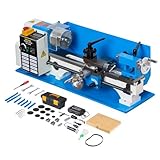 VEVOR Mini Metal Lathe, 7'x14', Benchtop Metal Lathe, 550W Variable Speed 2250 RPM Metal Lathe, with 3-jaw Chuck Mini Lathe Machine, Precision Mini Lathe w/Tool Box Digital Display for Metal Turning