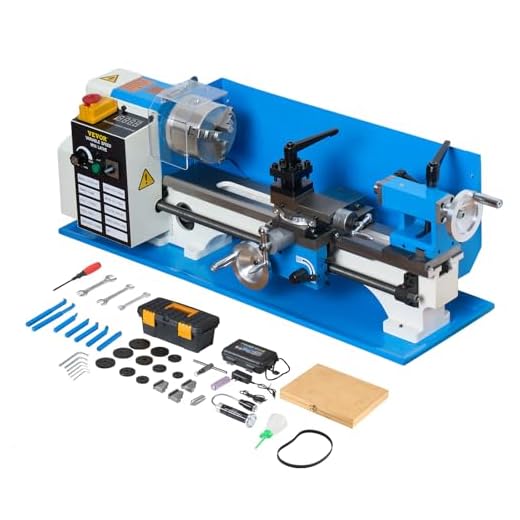 VEVOR Mini Metal Lathe, 7"x14", Benchtop Metal Lathe, 550W Variable Speed 2250 RPM Metal Lathe, with 3-jaw Chuck Mini Lathe Machine, Precision Mini Lathe w/Tool Box Digital Display for Metal Turning