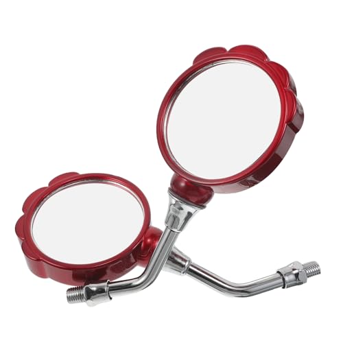 Espejos para motocicleta con resistencia intemperie y cristal regulable rojo pack de 2