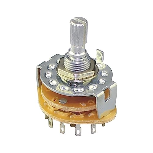 Commutateur rotatif anti faux contact sélecteur en métal 4P3T à souder 18 dents M9
