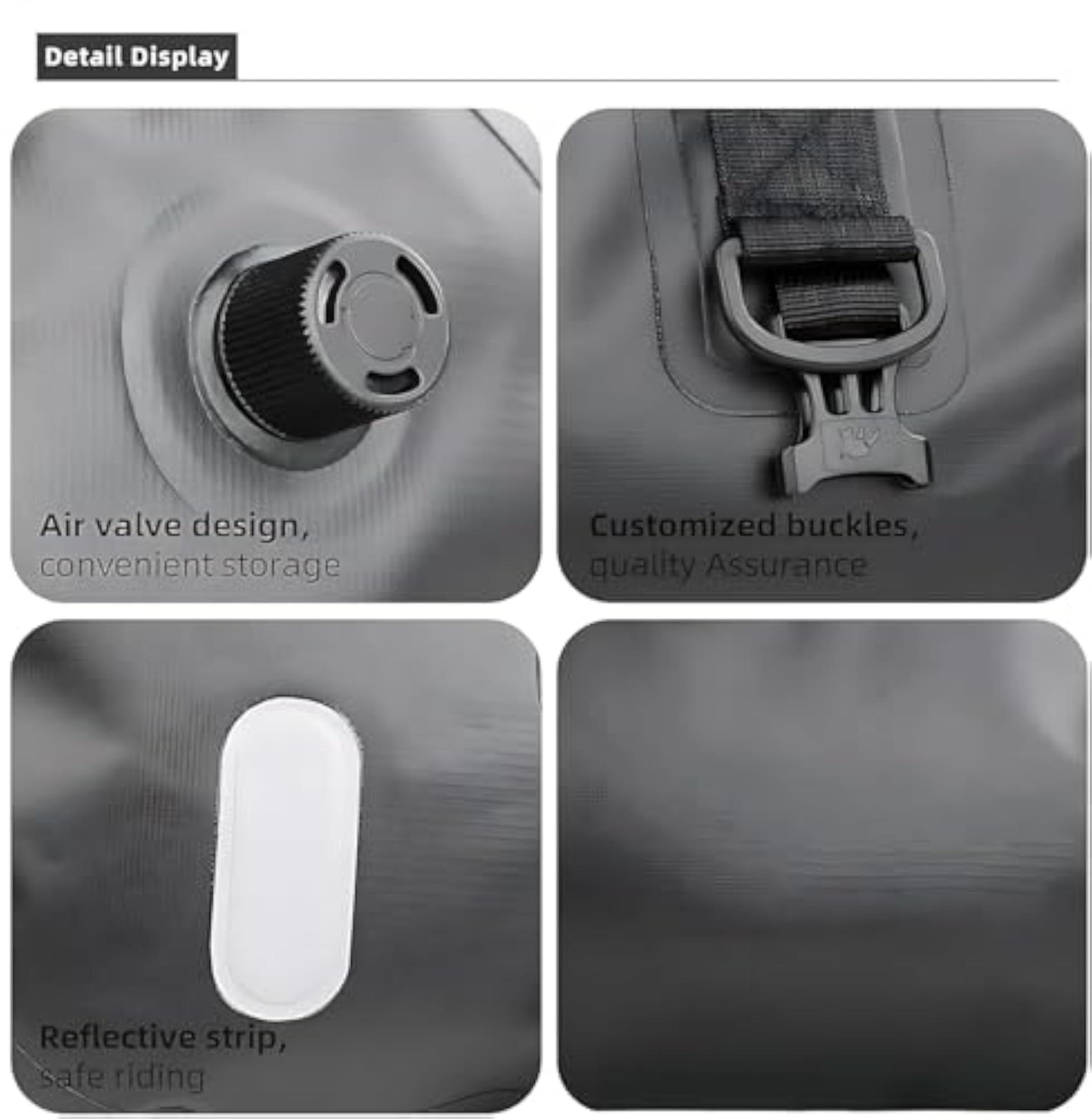 40L Waterproof Motorcycle Duffel Bag, Roll Top Dry Bag