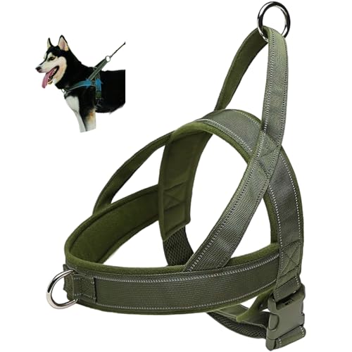 PawishPeace 犬 ハーネス 中型犬 大型犬 用 犬用ハーネス 胴輪 通気性 抜けない 引っ張り防止 反射素材 調節可能 散歩 訓練 お出掛け (L)
