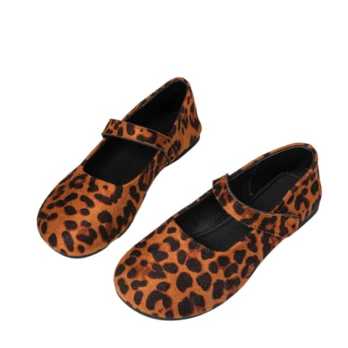 2026 Mary Jane Ballerines Grandes Tailles Chaussures Rétro Françaises avec Une Sangle Boucle Ouverture Plate, café, 43 EU