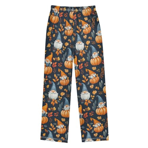 Gnomes and Pumpkins Boys Pants for Kids Jogger Pants with Pockets S2