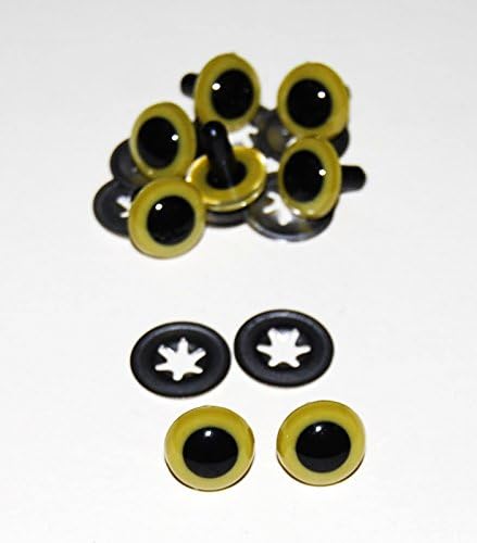 Pack of 4 Pairs - Transparent Blue Crystal Eyes with Metal Backs - 24mm - Safety Eyes for Soft Toys or Teddy Bears