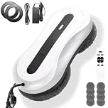 Window Cleaning Robot,Dual Water Spray,5600Pa Automatic Window Cleaning Robot with Safety System, Smart Navigation, Remote Control, Edge Detection,for Vertical High Windows, with 10 Cloths UK plug