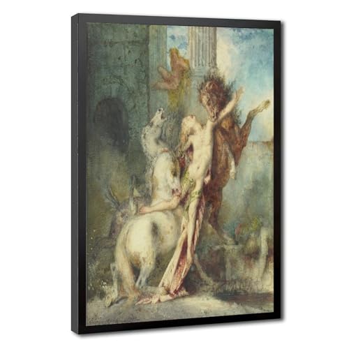 Impression sur toile Gustave Moreau Diomedes Devored by Horses, tableau mural 41x61 cm pour bureau