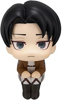 Eren Jaeger Look up Figure Anime Sitting Pose Levi Action Figure Desktop Collection 10CM