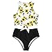 Produktbild Damen Schwimmen Sport Yoga Fitness Tankini Shorts Strand Teilt Bikini Set Gefüllter Frauen BH Bademode Beachwear Bademode Badeanzüge Knoten Top Mit Badeanzug Hotpants (EU:40, Schwarz)