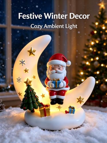ChayWillow Christmas Santa Claus Moon LED Night Light USB Powered - image 2