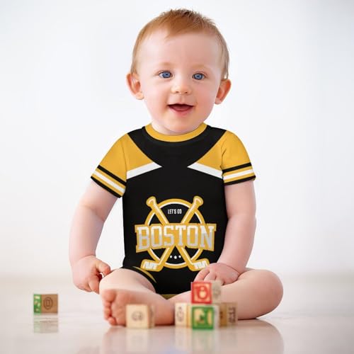 Customize Baby Clothes,Baby Romper,Enter Any Name And Number,Start Being a Fan Of Ice Hockey From a Young Age!3