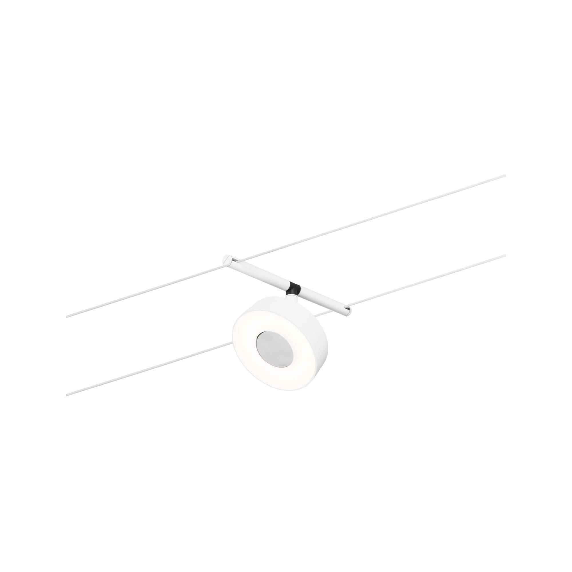 Paulmann 94477 Système de câbles LED Circle Kit de base 5 x 400 lm, 5 x 5 W inclus Blanc chaud Blanc dépoli, matière plastique, métal Système d'éclairage 3 000 K