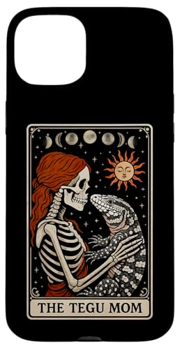 Tegu Mom �A���[���`�� �u���b�N&�z���C�g �g�J�Q �^���b�g�J�[�h �X�}�z�P�[�X iPhone 15 Plus �p