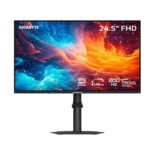 GIGABYTE - G25F2-24.5" SuperSpeed IPS Gaming Monitor - FHD 1920x1080-200Hz - 1ms GTG - AMD FreeSync Premium - HDMI, DP - Height and Tilt Adjustable - Black