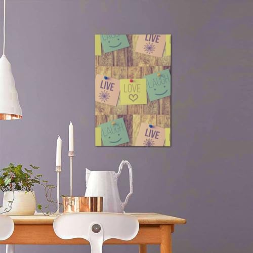 Toile murale premium Live Love Laugh OUSIKA impression d'art moderne