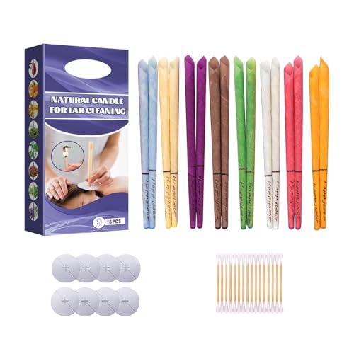 Mnozreo - Velas para la limpieza del cerumen,velas de oído aromaterapia quitar el cerumen,Orejas naturales de cera de abeja para quitar el cerumen