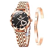 💖 GEEIGNET FÜR DIE MENGE💖 : Die stylische Uhr ist sowohl für Junge und reife frauen geeignet. Gute Geschenkauswahl für Ihre Lieben zu Jubiläum, Geburtstag, Weihnachten, Mother's Day usw.