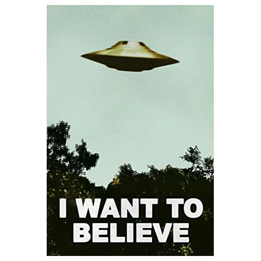 I Want to Believe Poster UFO Artwork Alien TV Retro 90s Poster Wall Decor Movie Poster The Truth is Out There I Believe Poster All Seasons Horror Movie Cool Wall Decor Art Print Poster 12x18